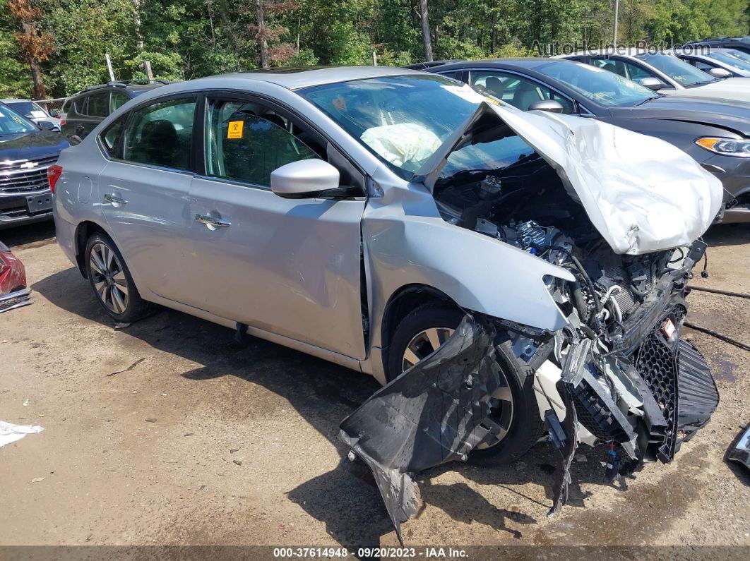 2019 Nissan Sentra Sv Серебряный vin: 3N1AB7AP2KY284634