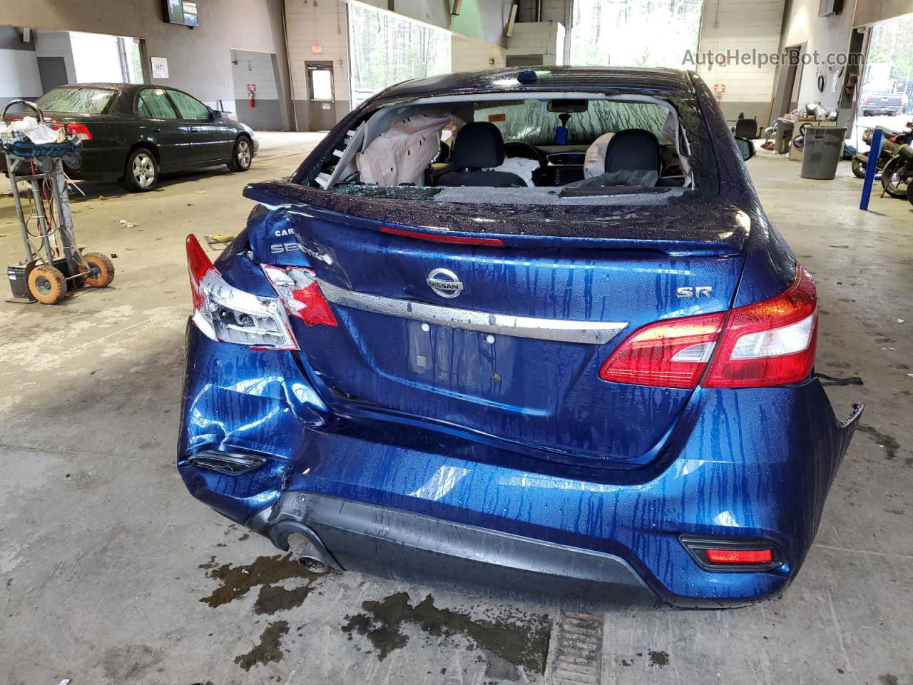 2019 Nissan Sentra S Синий vin: 3N1AB7AP2KY289302