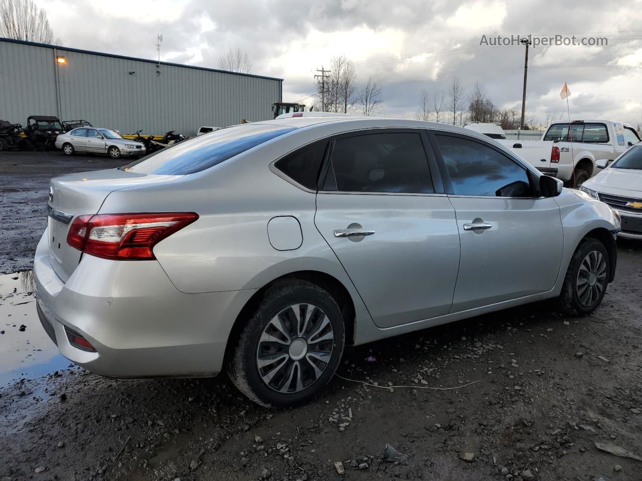 2019 Nissan Sentra S Silver vin: 3N1AB7AP2KY313260