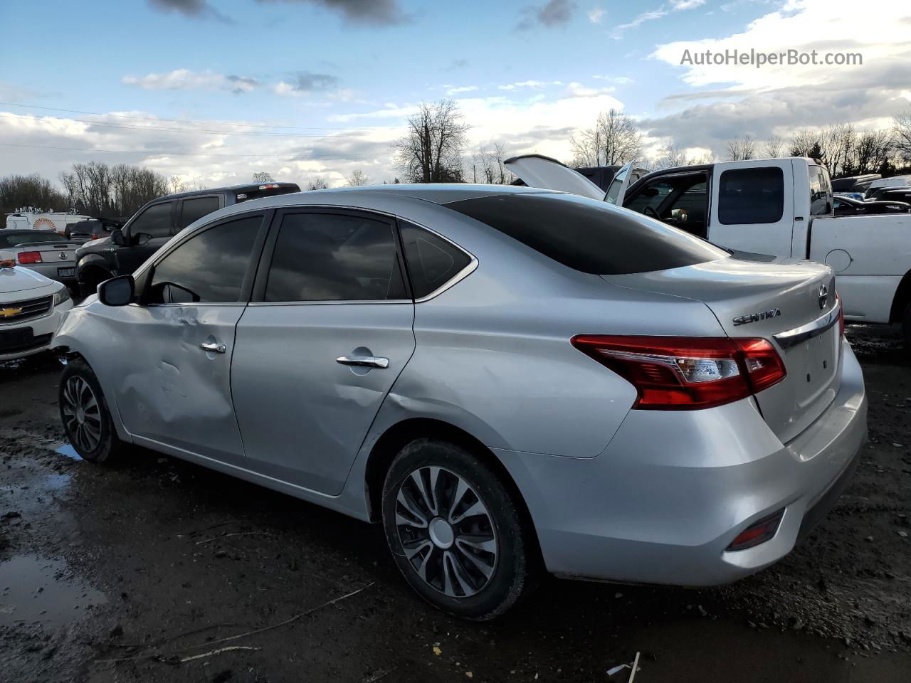 2019 Nissan Sentra S Silver vin: 3N1AB7AP2KY313260