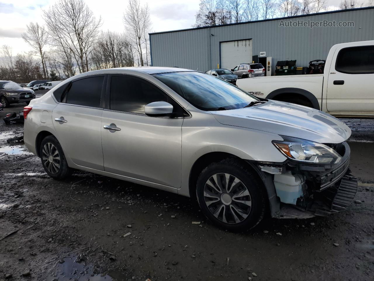 2019 Nissan Sentra S Silver vin: 3N1AB7AP2KY313260