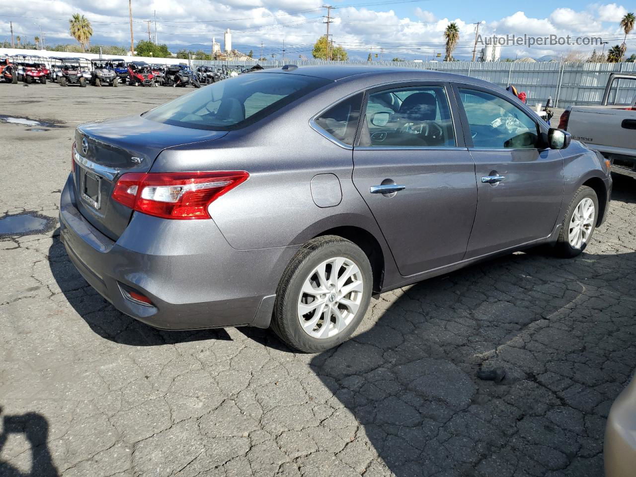 2019 Nissan Sentra S Серый vin: 3N1AB7AP2KY331113