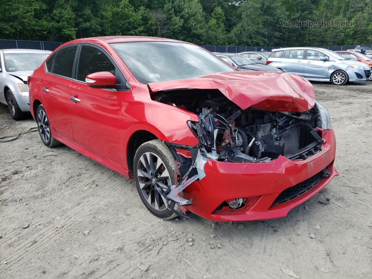 2019 Nissan Sentra S Red vin: 3N1AB7AP2KY347232