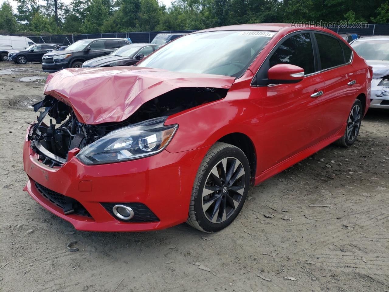 2019 Nissan Sentra S Red vin: 3N1AB7AP2KY347232