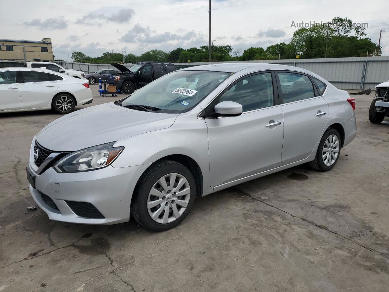 2019 Nissan Sentra S Серебряный vin: 3N1AB7AP2KY350437