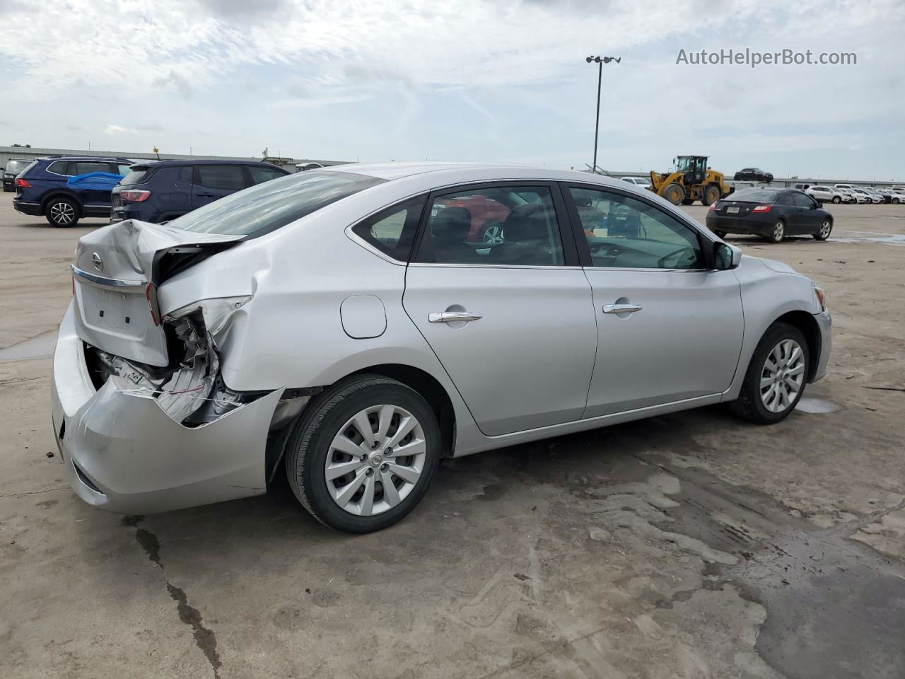 2019 Nissan Sentra S Серебряный vin: 3N1AB7AP2KY350437