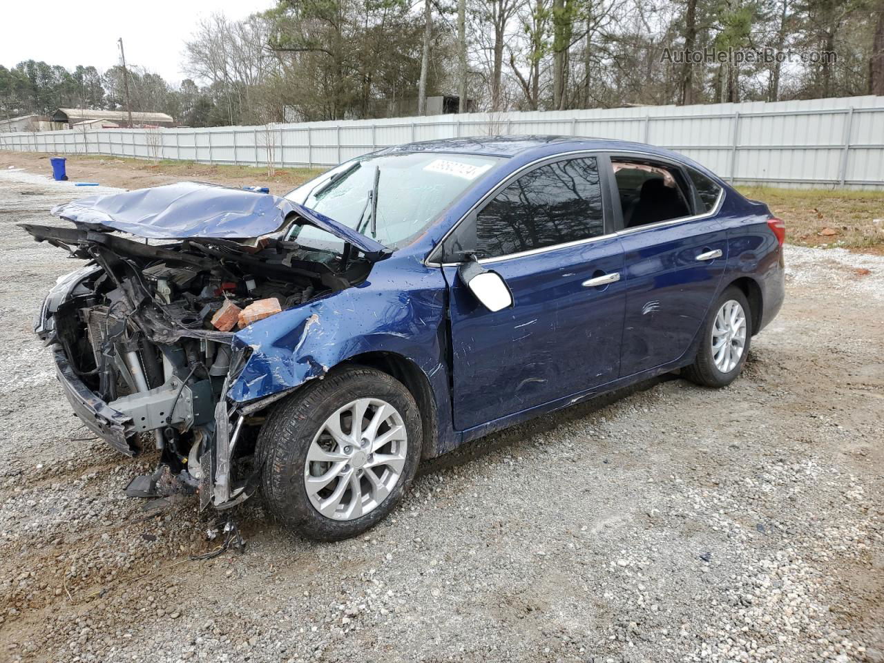 2019 Nissan Sentra S Blue vin: 3N1AB7AP2KY353029