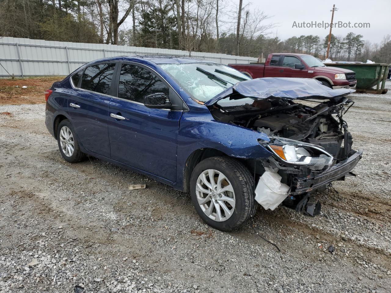 2019 Nissan Sentra S Blue vin: 3N1AB7AP2KY353029