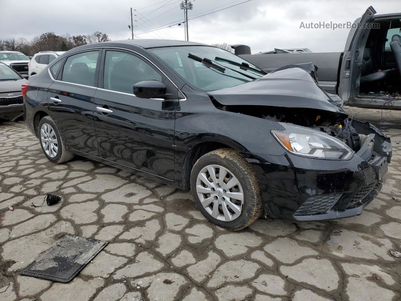 2019 Nissan Sentra S Black vin: 3N1AB7AP2KY353256