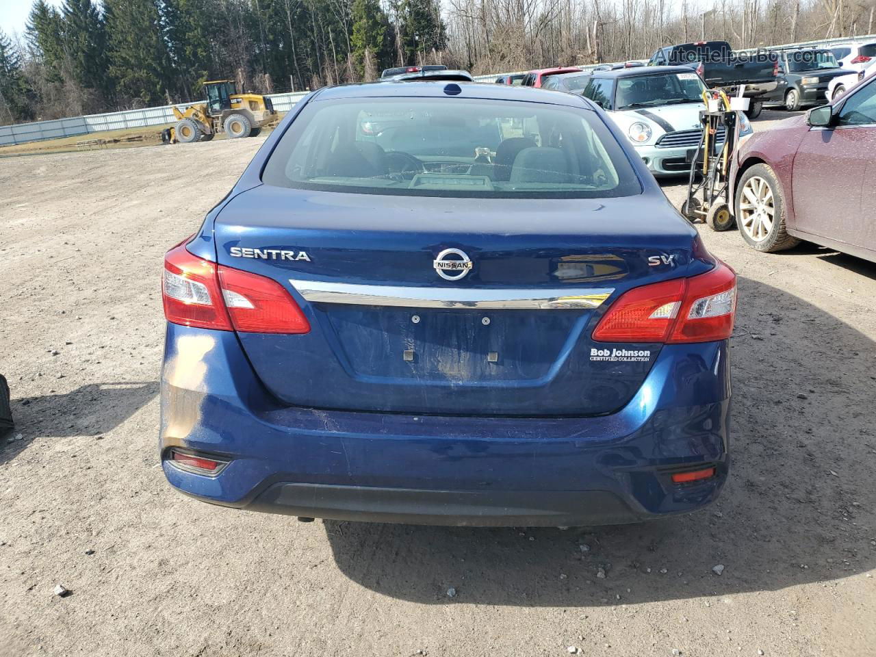 2019 Nissan Sentra S Синий vin: 3N1AB7AP2KY357968