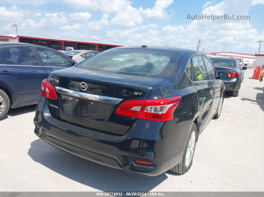 2019 Nissan Sentra Sv Black vin: 3N1AB7AP2KY358151