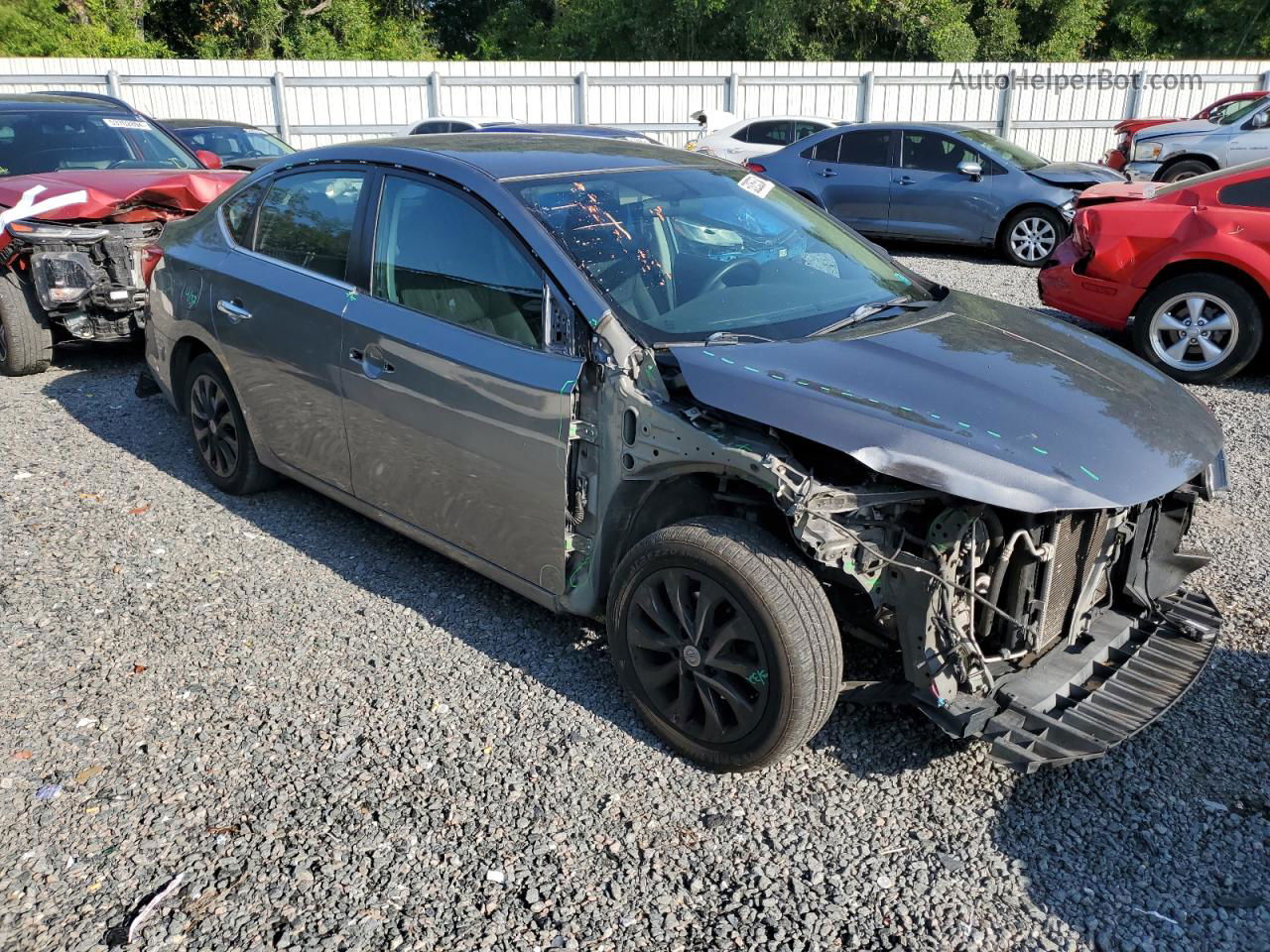 2019 Nissan Sentra S Gray vin: 3N1AB7AP2KY361633