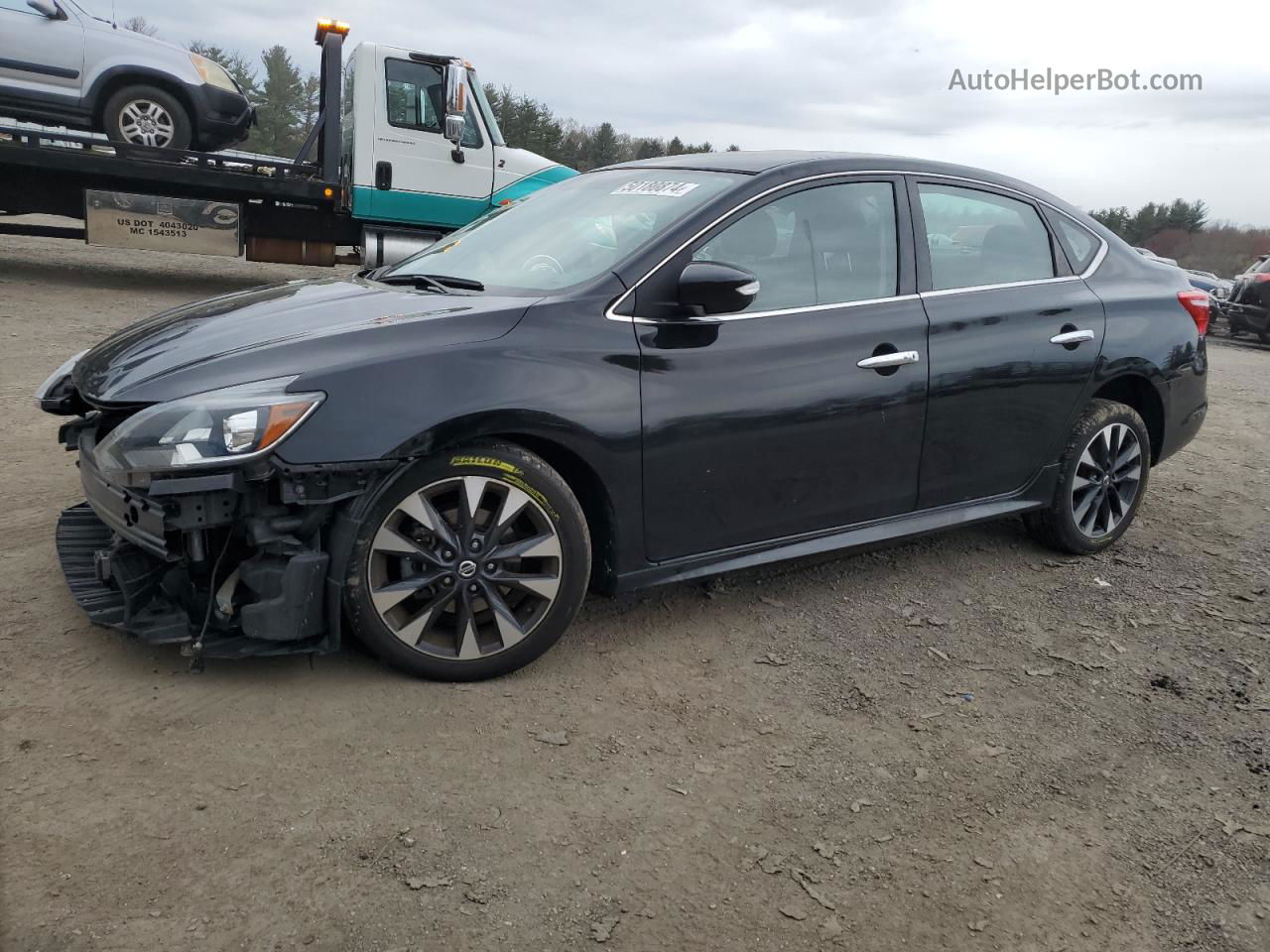 2019 Nissan Sentra S Черный vin: 3N1AB7AP2KY364645