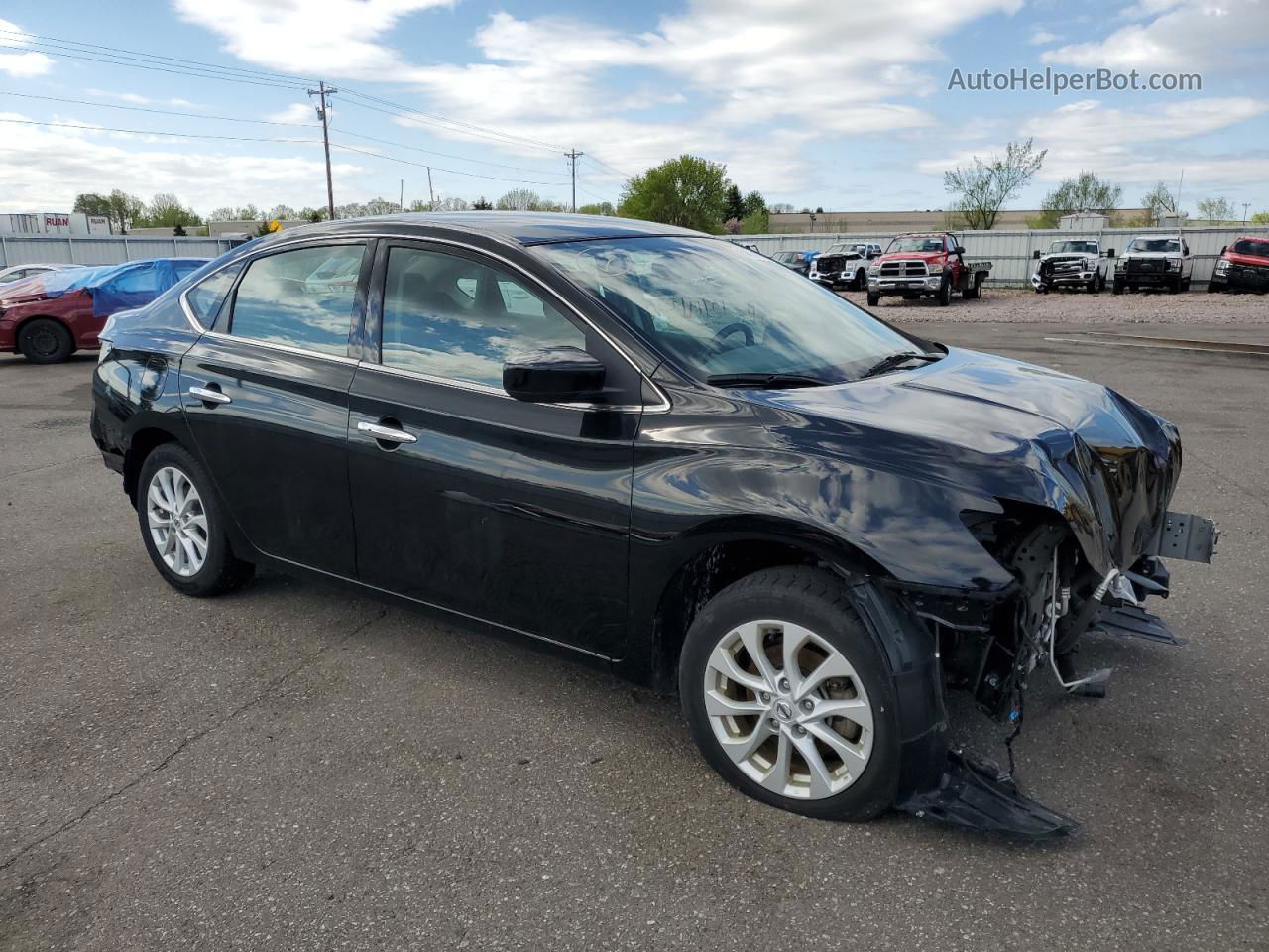 2019 Nissan Sentra S Black vin: 3N1AB7AP2KY367576