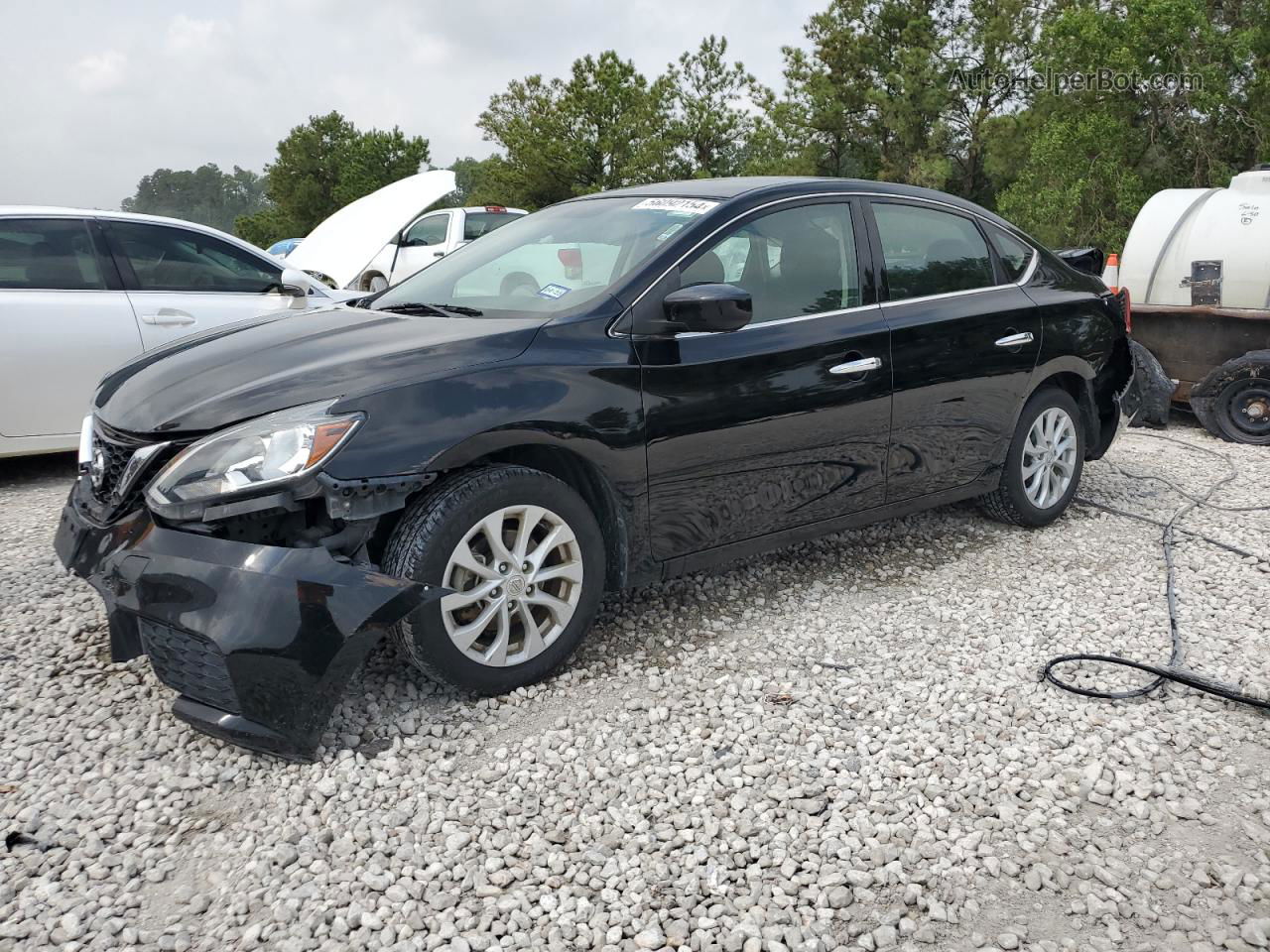 2019 Nissan Sentra S Черный vin: 3N1AB7AP2KY374267