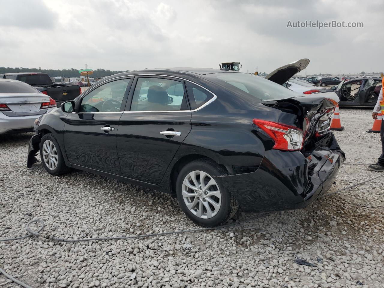 2019 Nissan Sentra S Черный vin: 3N1AB7AP2KY374267