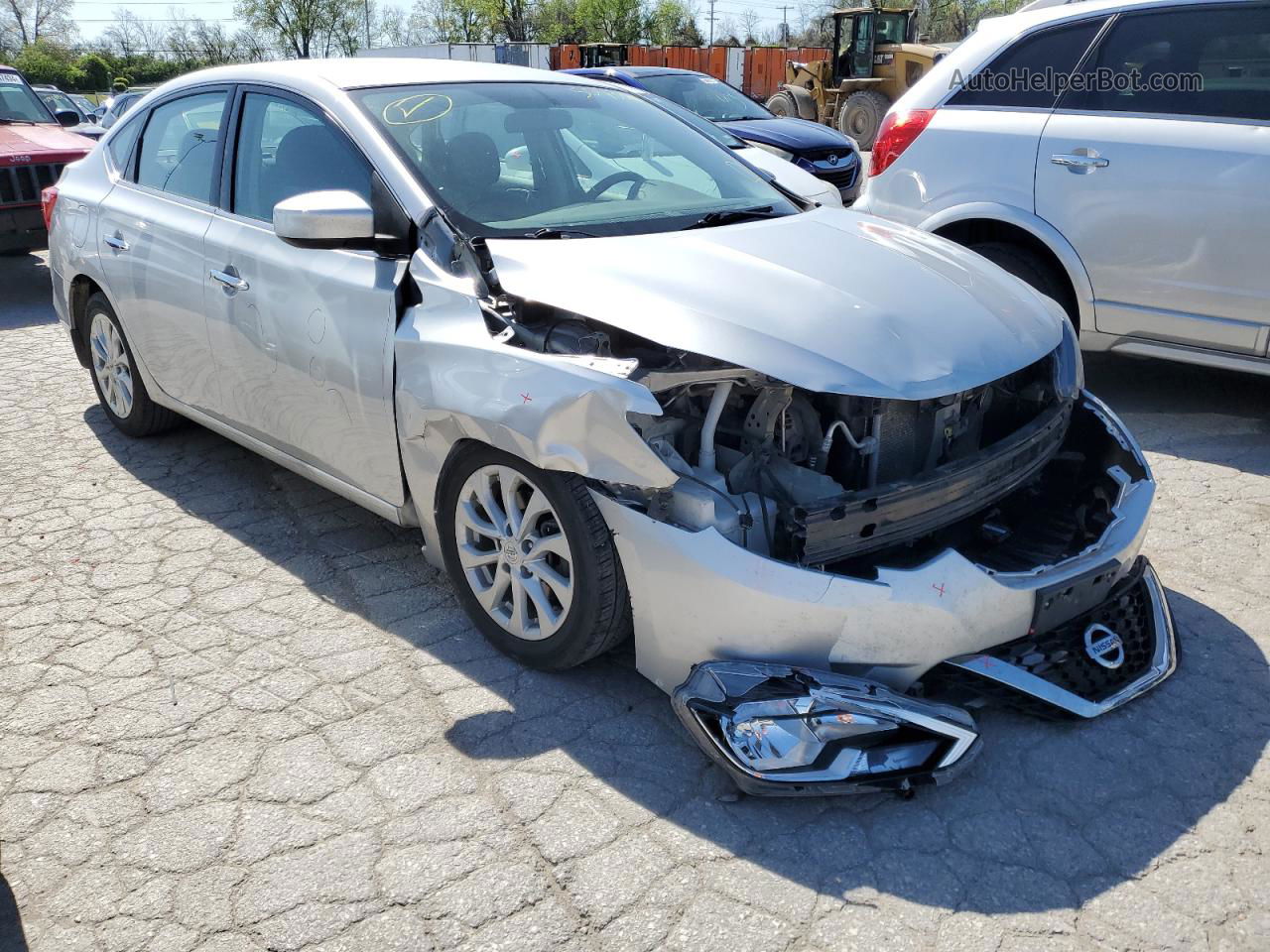 2019 Nissan Sentra S Silver vin: 3N1AB7AP2KY380134