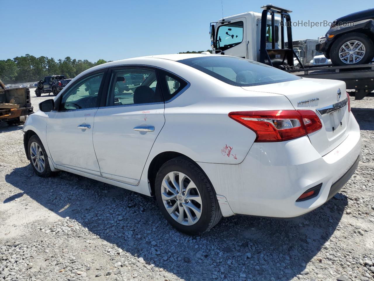 2019 Nissan Sentra S Белый vin: 3N1AB7AP2KY394406