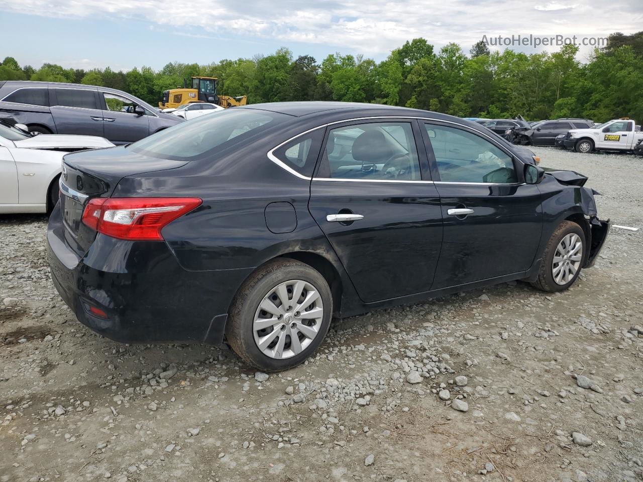 2019 Nissan Sentra S Черный vin: 3N1AB7AP2KY398987