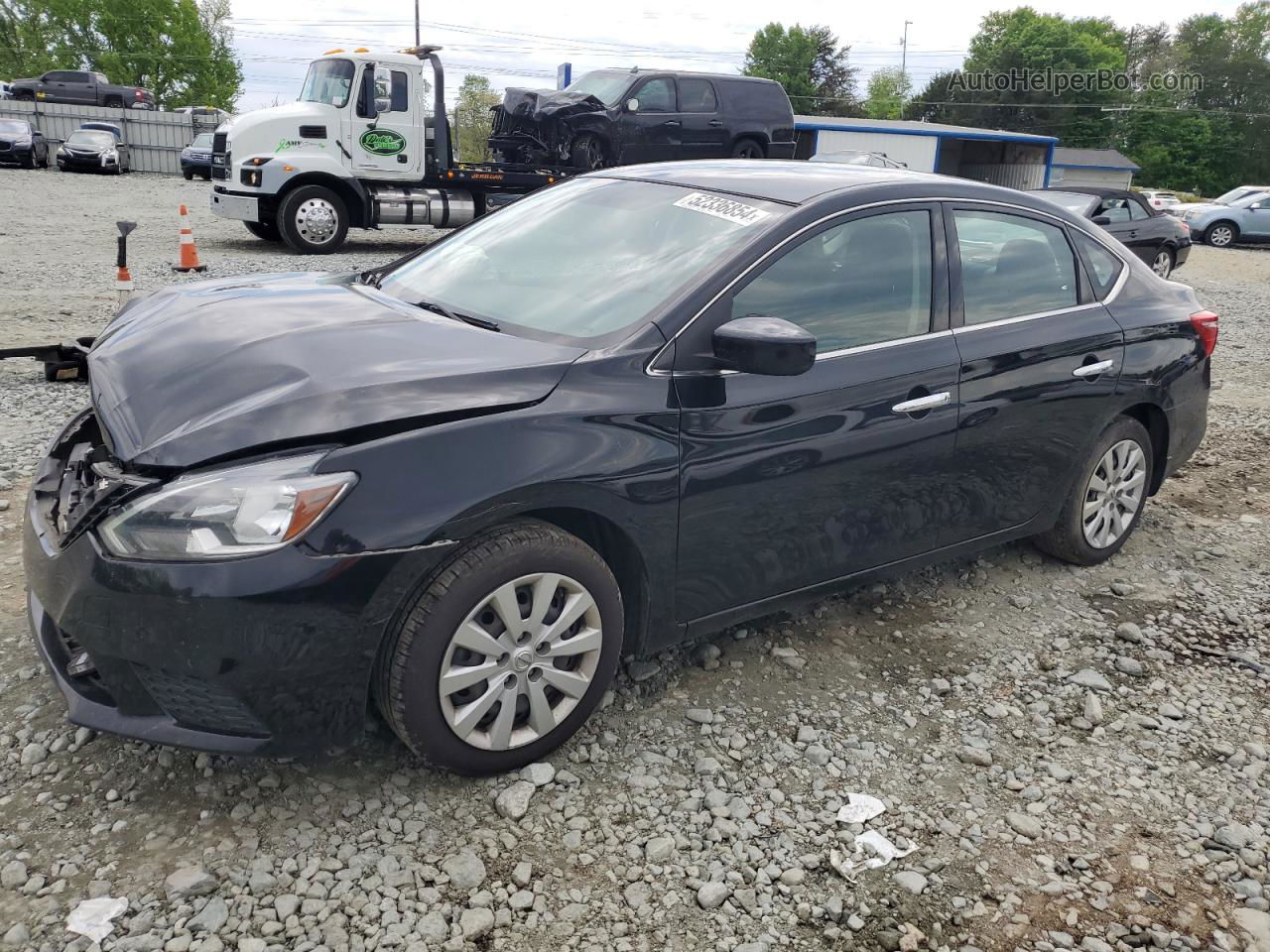 2019 Nissan Sentra S Черный vin: 3N1AB7AP2KY398987