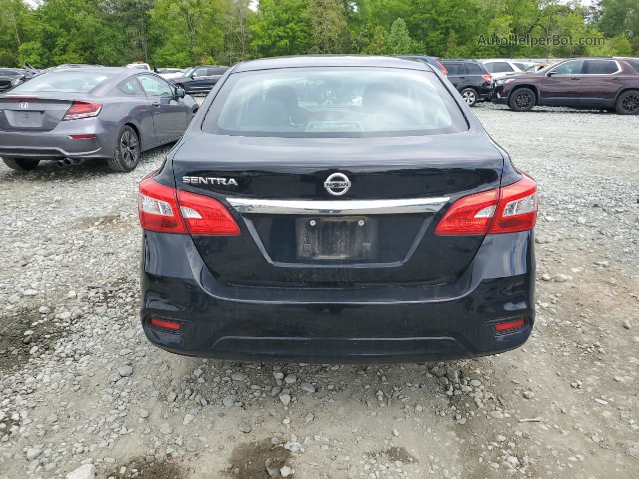 2019 Nissan Sentra S Черный vin: 3N1AB7AP2KY398987