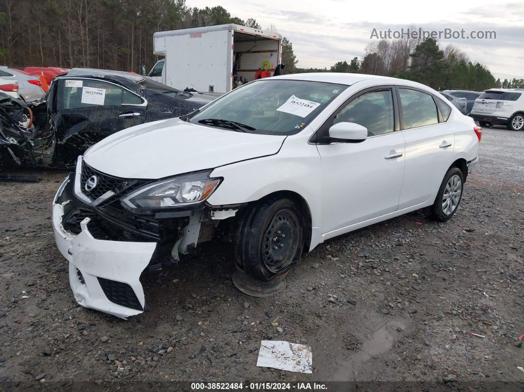 2019 Nissan Sentra S White vin: 3N1AB7AP2KY417764