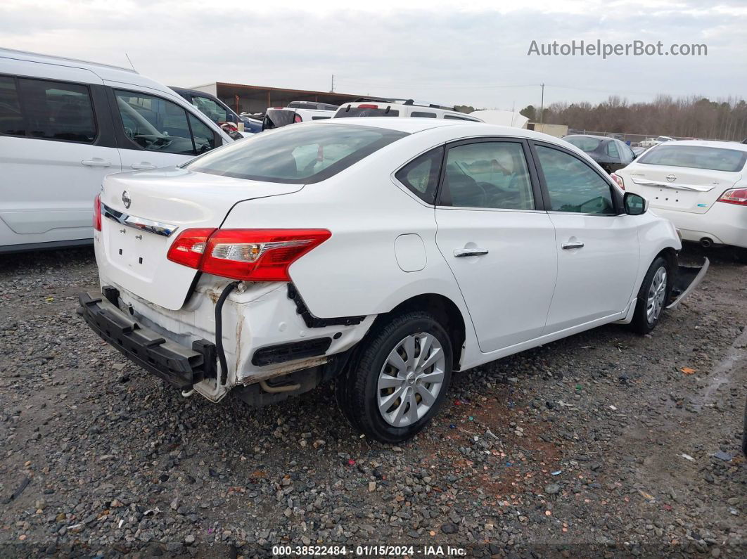 2019 Nissan Sentra S White vin: 3N1AB7AP2KY417764