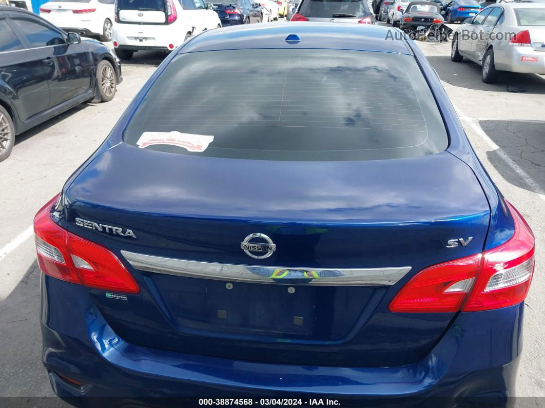 2019 Nissan Sentra Sv Синий vin: 3N1AB7AP2KY427310