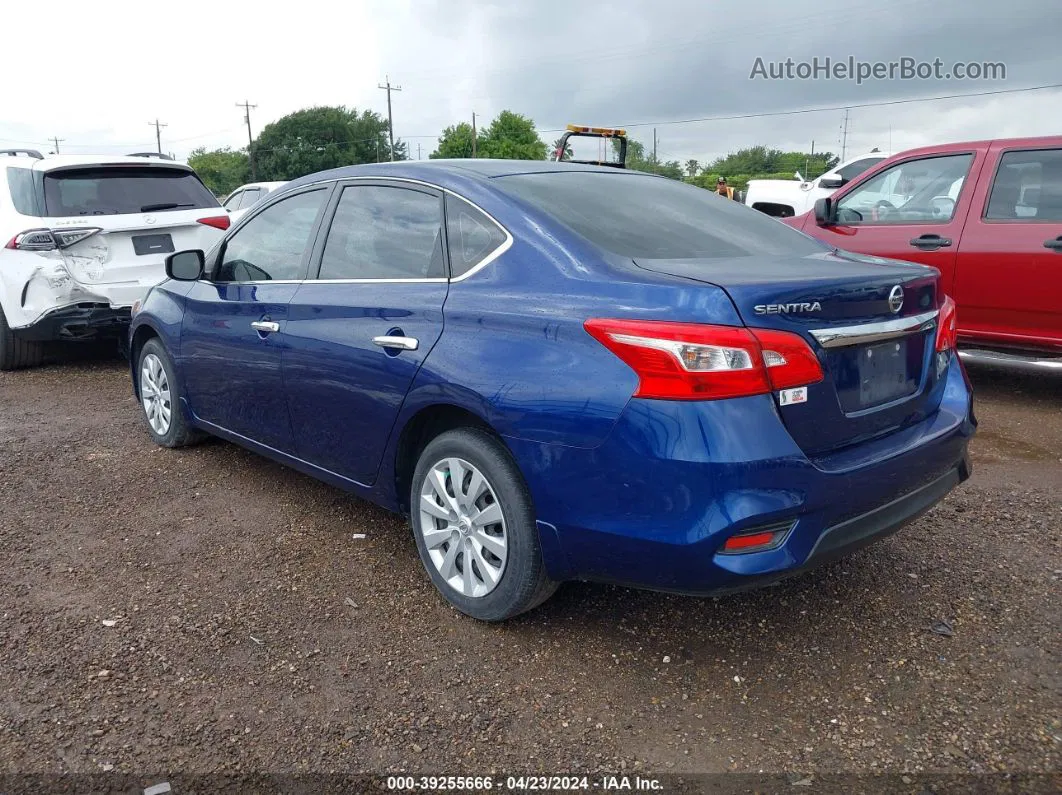 2019 Nissan Sentra S Blue vin: 3N1AB7AP2KY427985