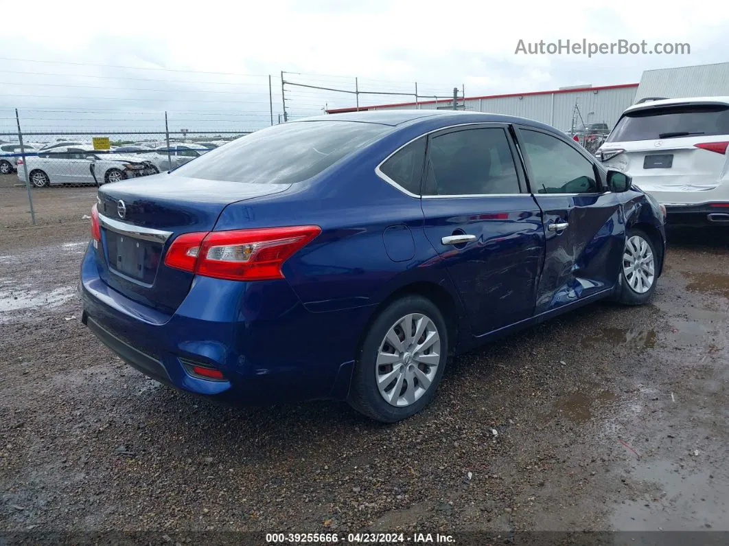 2019 Nissan Sentra S Blue vin: 3N1AB7AP2KY427985