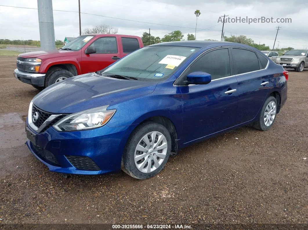 2019 Nissan Sentra S Blue vin: 3N1AB7AP2KY427985