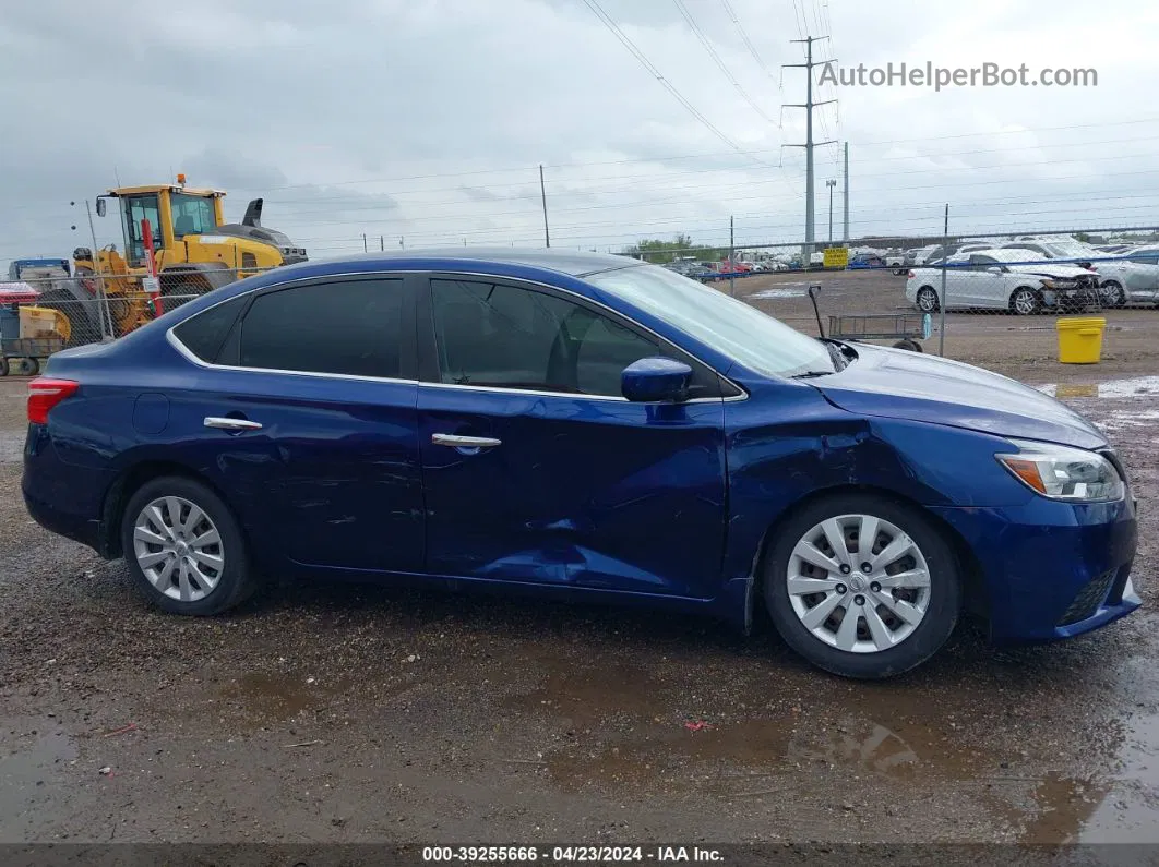 2019 Nissan Sentra S Blue vin: 3N1AB7AP2KY427985