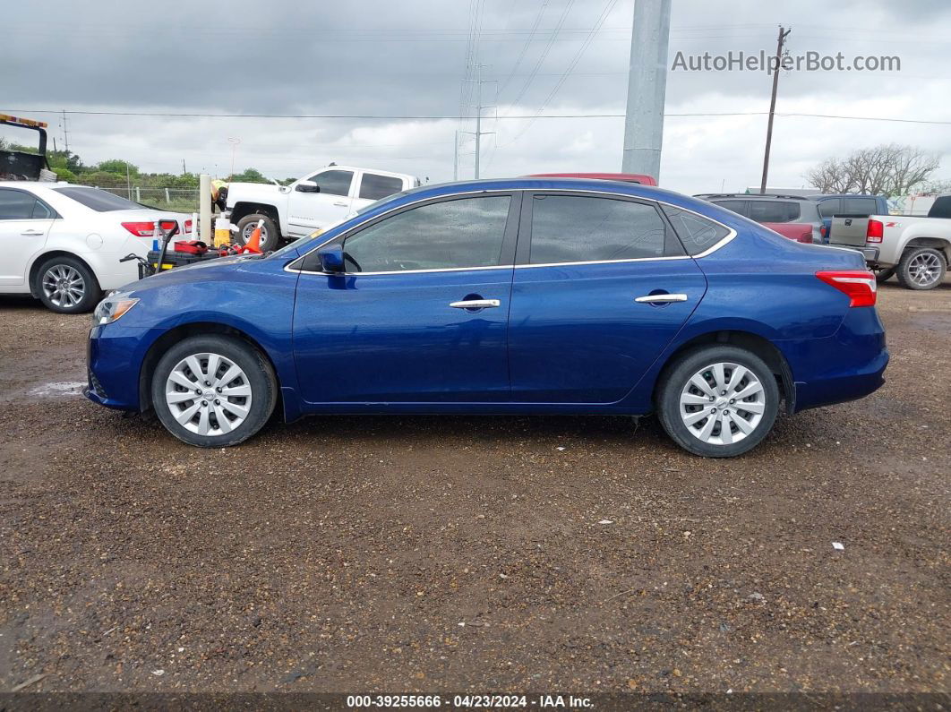 2019 Nissan Sentra S Blue vin: 3N1AB7AP2KY427985