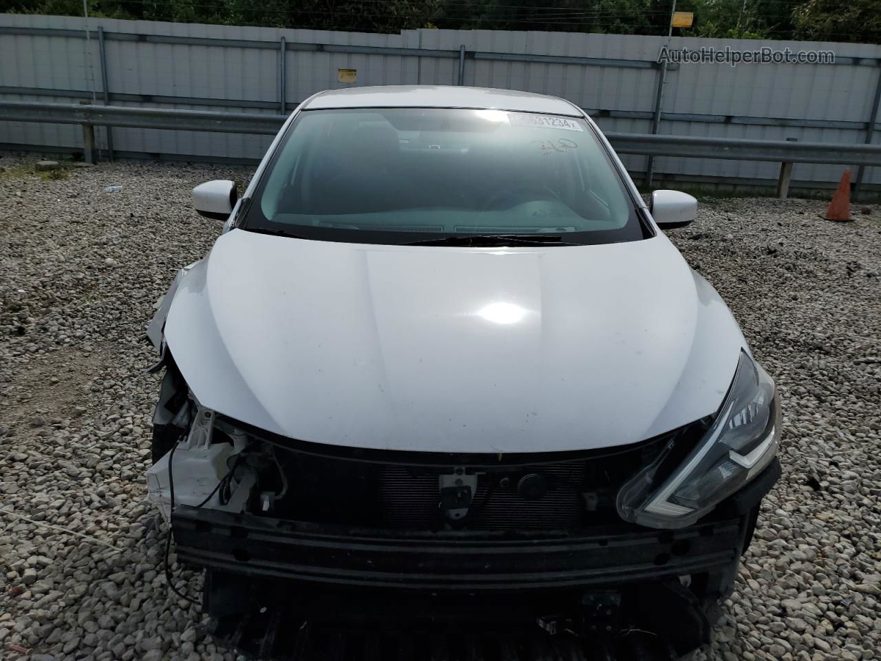 2019 Nissan Sentra S White vin: 3N1AB7AP2KY431633