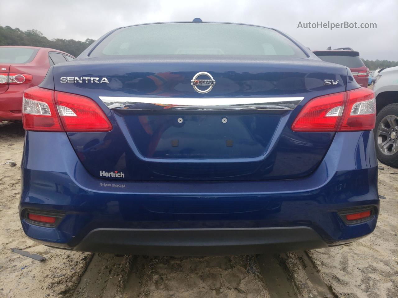 2019 Nissan Sentra S Blue vin: 3N1AB7AP2KY448450