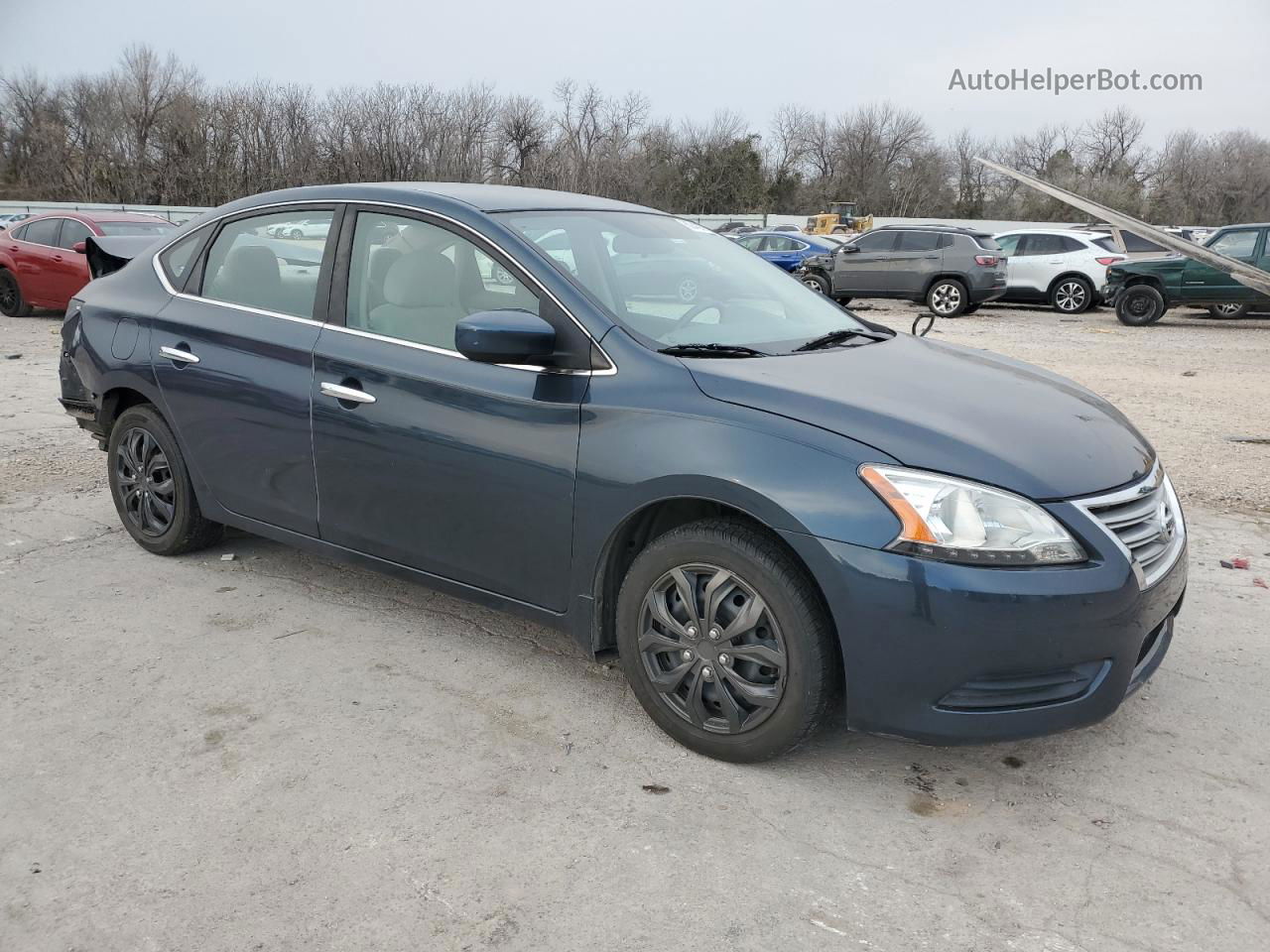 2014 Nissan Sentra S Blue vin: 3N1AB7AP3EL618851