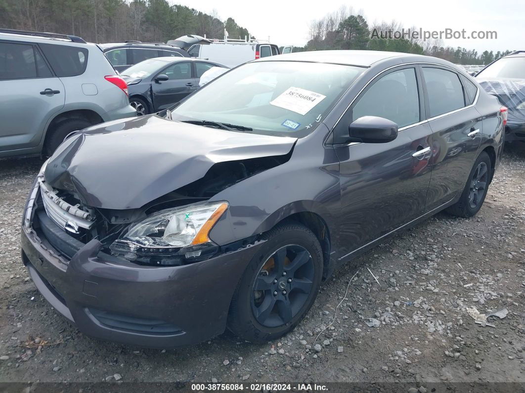 2014 Nissan Sentra Sv Gray vin: 3N1AB7AP3EL624245