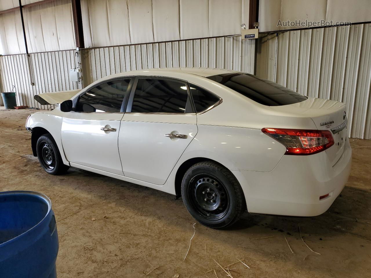 2014 Nissan Sentra S White vin: 3N1AB7AP3EL653048