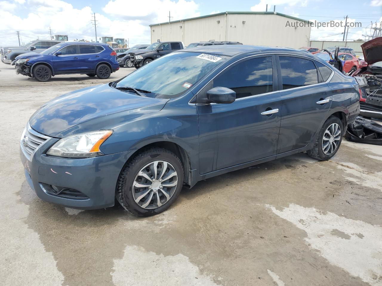 2014 Nissan Sentra S Green vin: 3N1AB7AP3EL671145