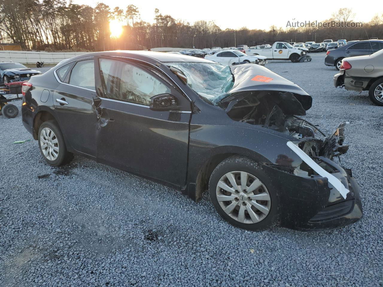 2014 Nissan Sentra S Black vin: 3N1AB7AP3EL674191