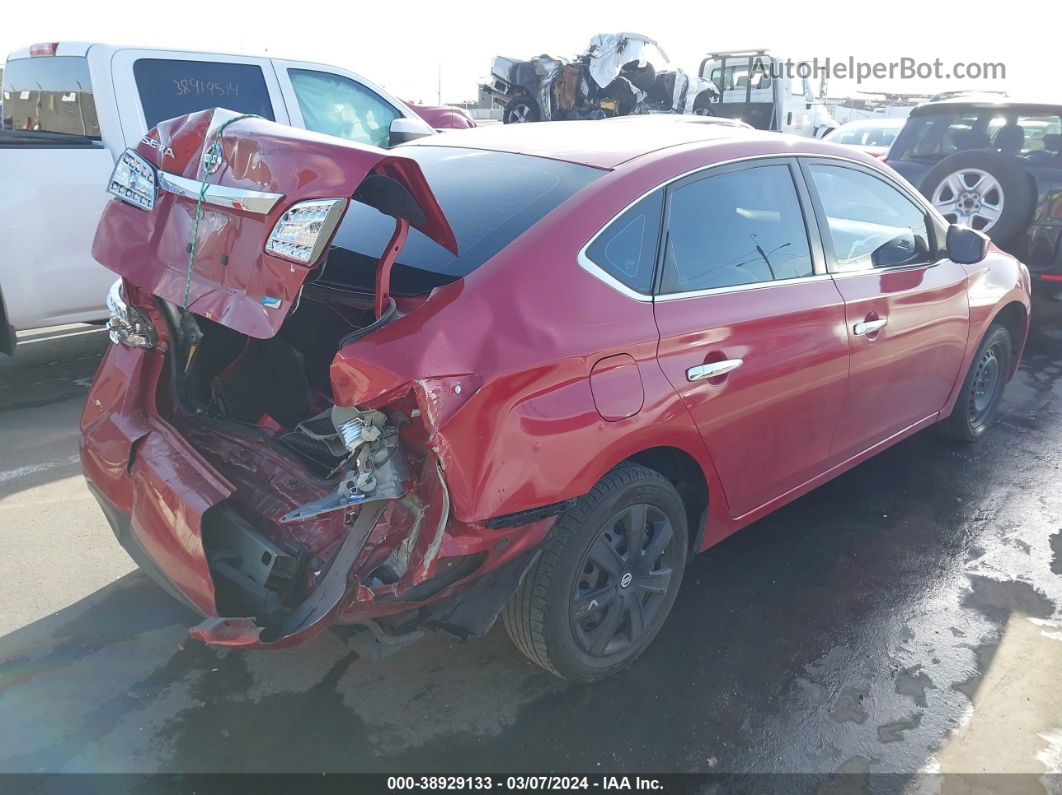 2014 Nissan Sentra S Red vin: 3N1AB7AP3EL680251