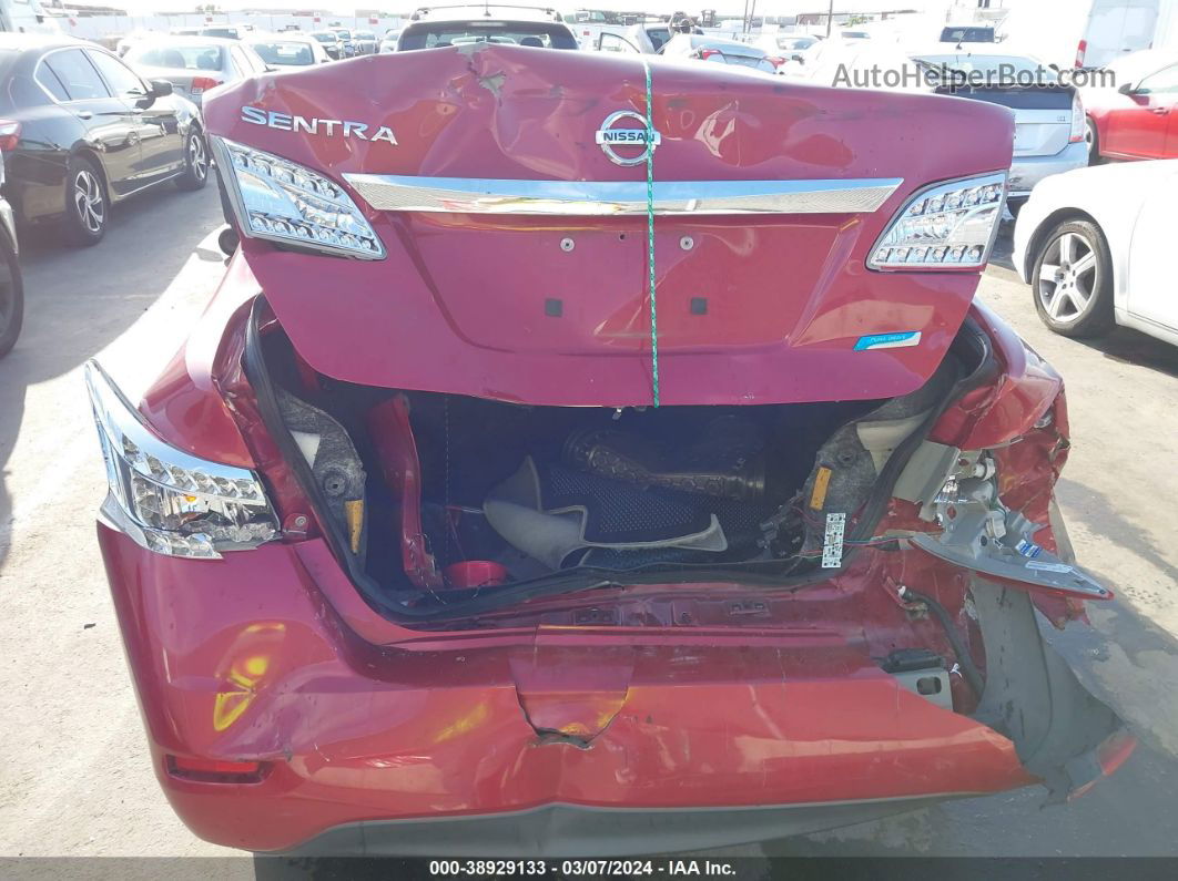 2014 Nissan Sentra S Красный vin: 3N1AB7AP3EL680251