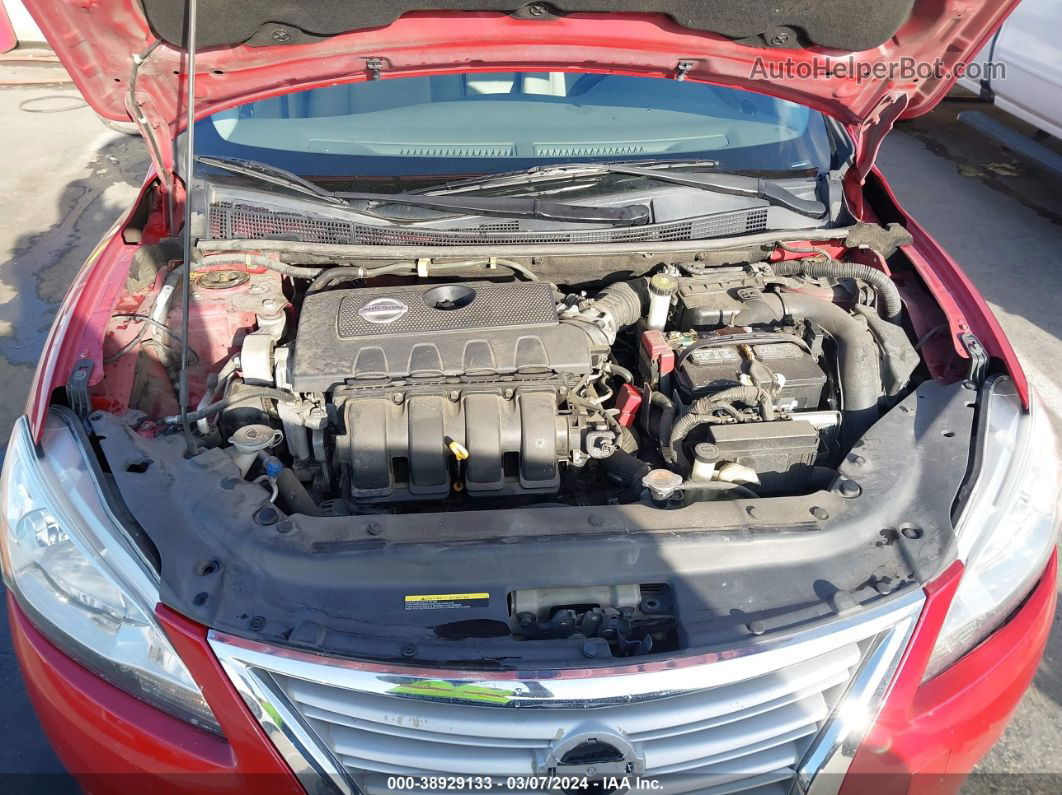 2014 Nissan Sentra S Red vin: 3N1AB7AP3EL680251