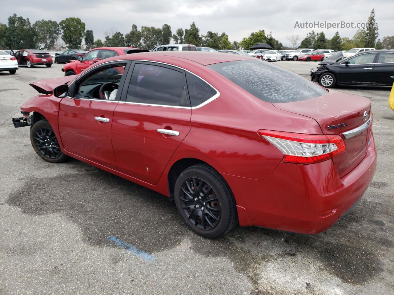 2014 Nissan Sentra S Красный vin: 3N1AB7AP3EL681495