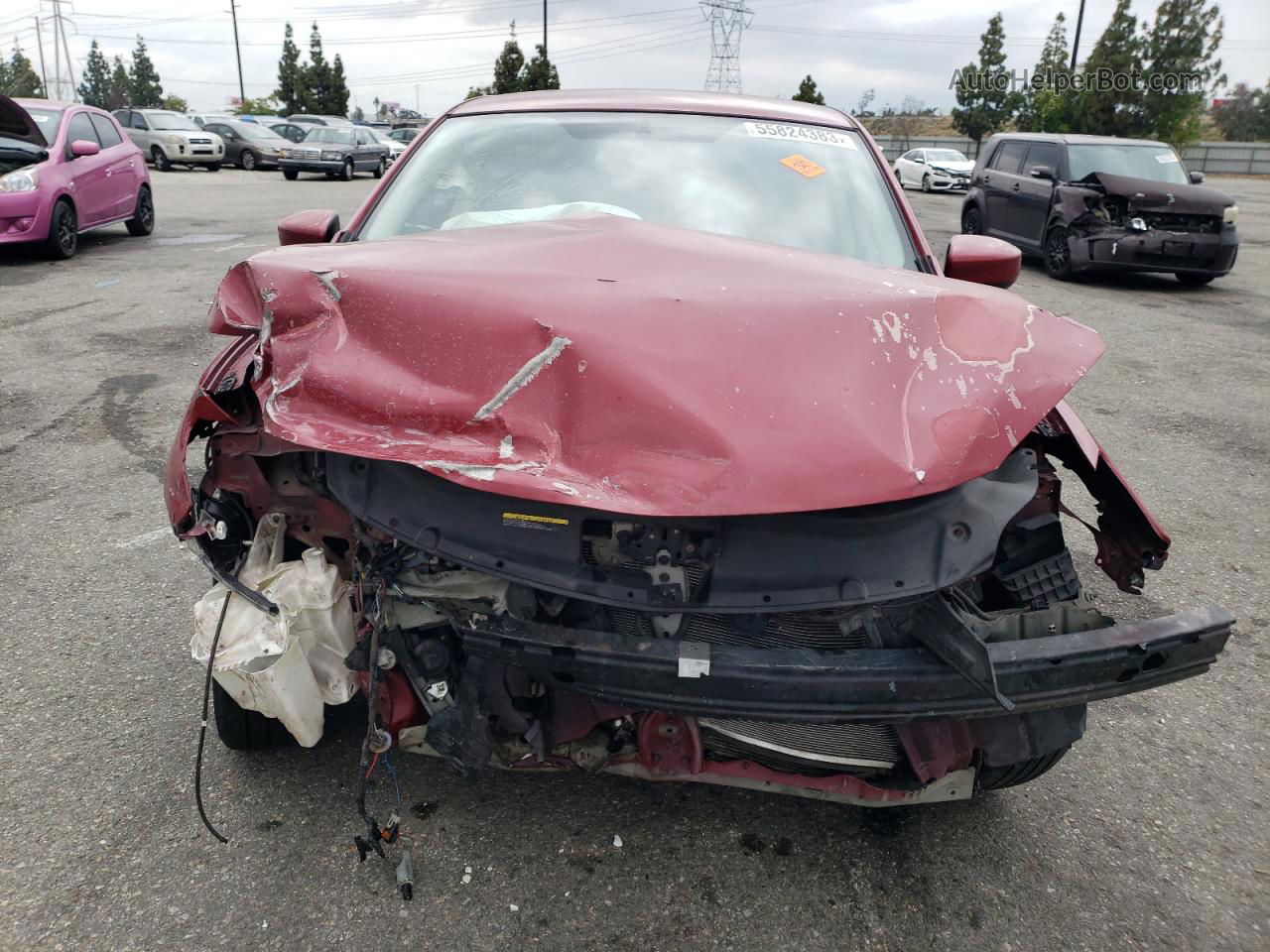 2014 Nissan Sentra S Red vin: 3N1AB7AP3EL681495