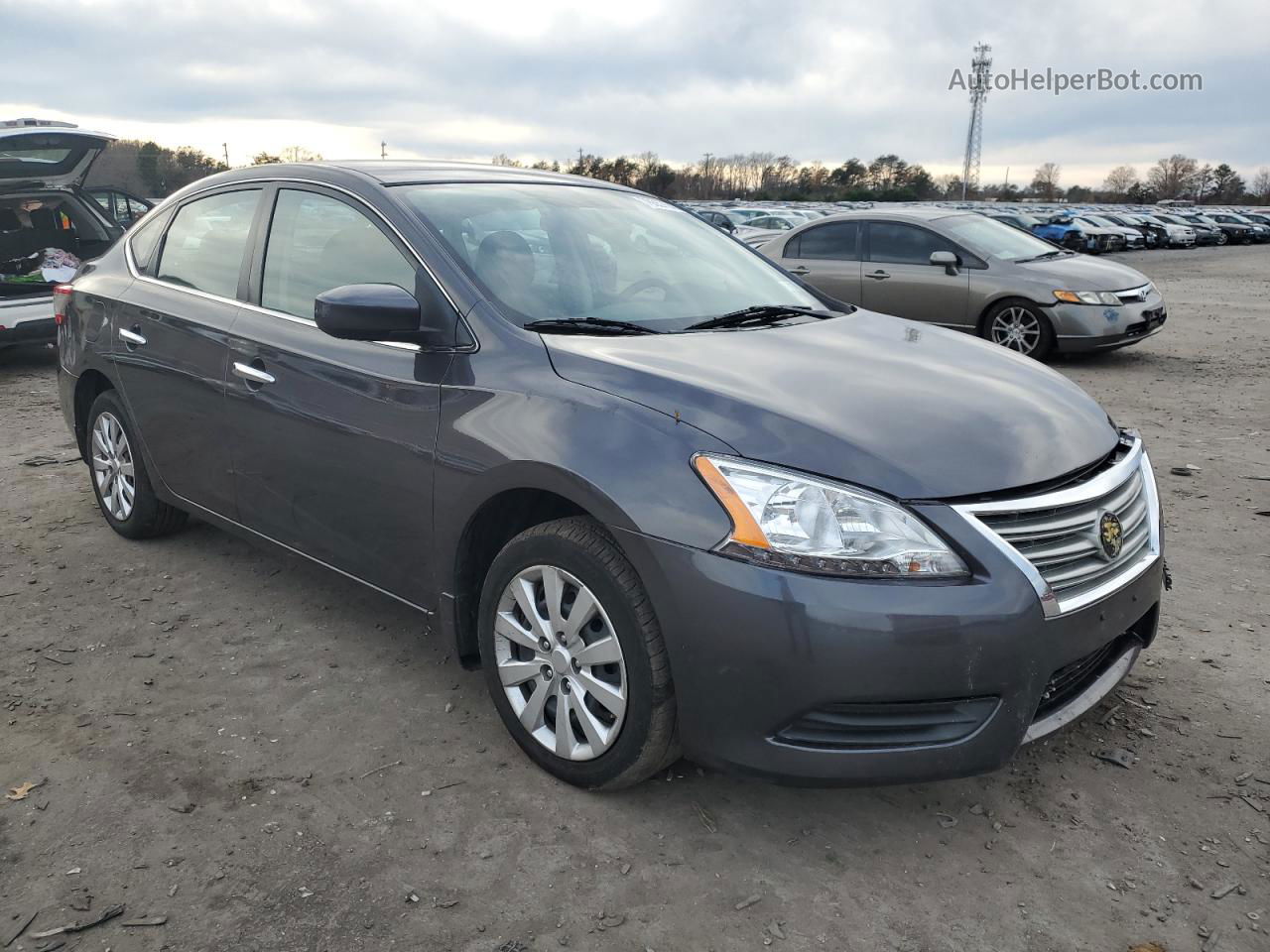 2014 Nissan Sentra S Gray vin: 3N1AB7AP3EL693999