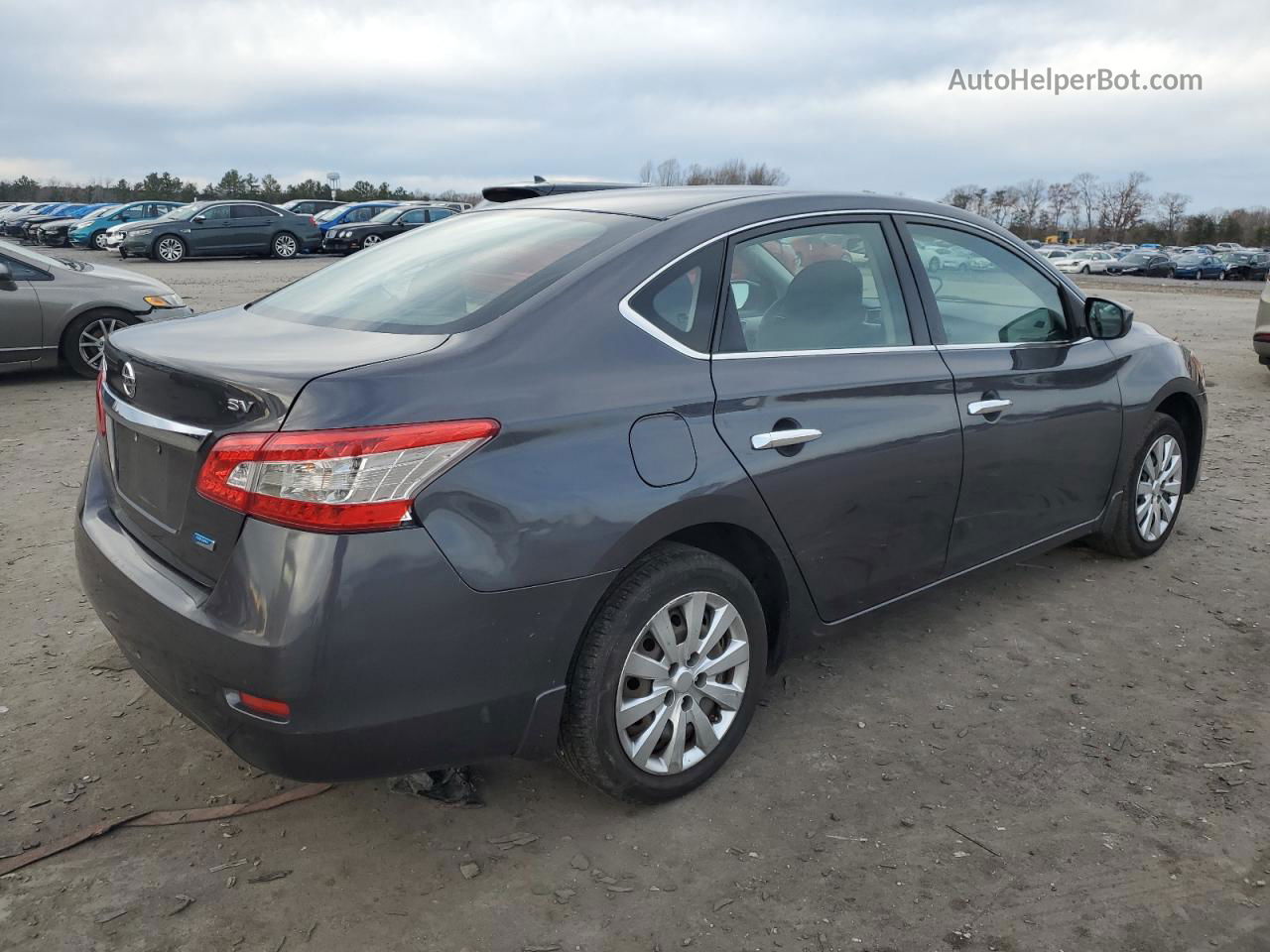 2014 Nissan Sentra S Серый vin: 3N1AB7AP3EL693999