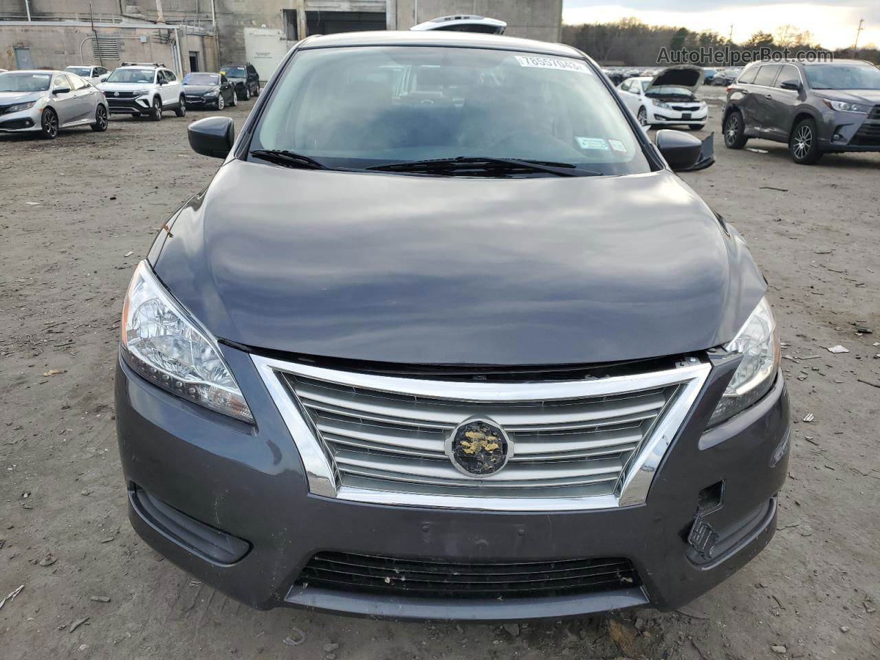 2014 Nissan Sentra S Gray vin: 3N1AB7AP3EL693999