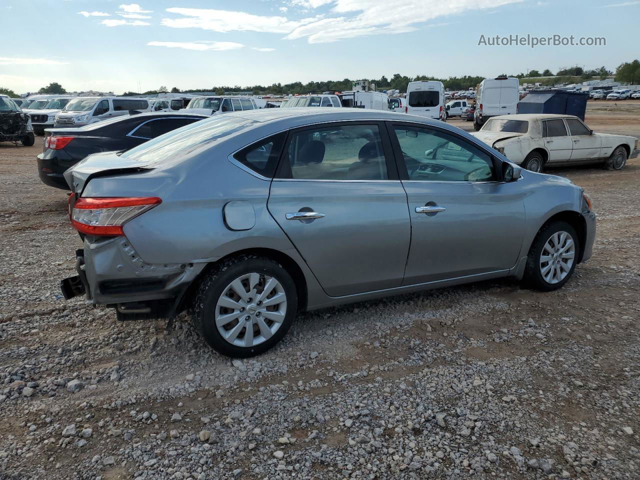 2014 Nissan Sentra S Серый vin: 3N1AB7AP3EY226228