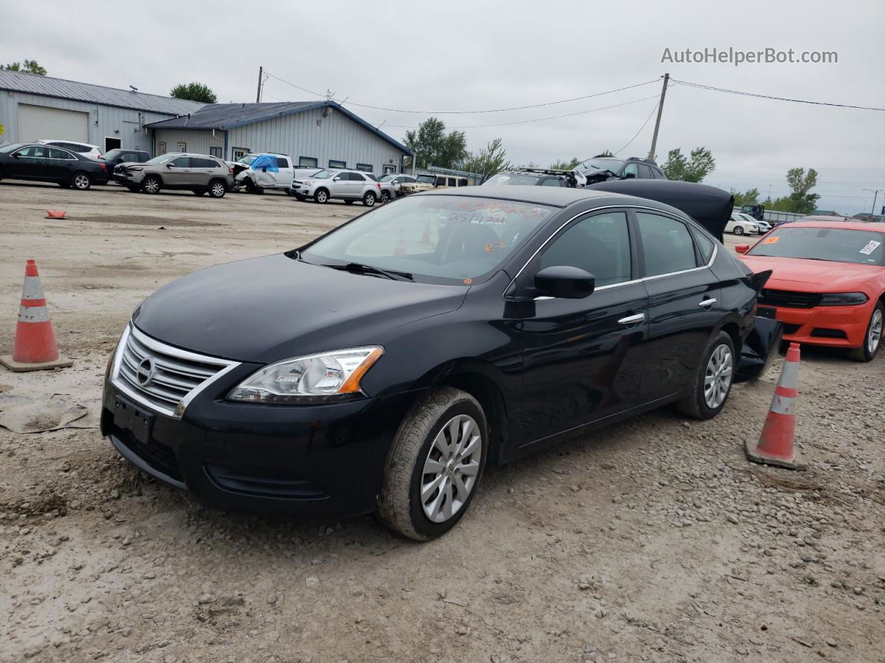 2014 Nissan Sentra S Black vin: 3N1AB7AP3EY259424